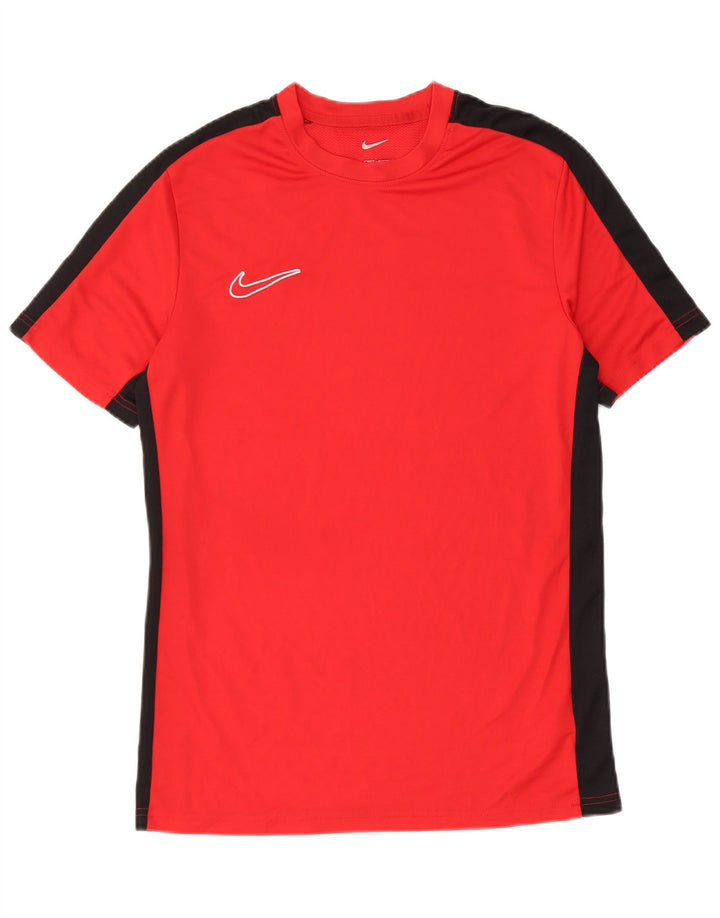 T-shirt Nike da uomo Dri Fit Slim Top in poliestere color block rosso medio