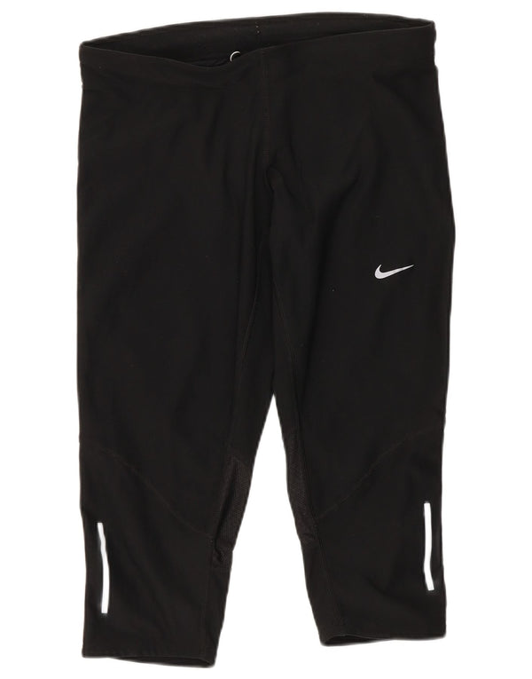 Leggings Capri da donna Nike UK 8 Small poliestere maculato nero