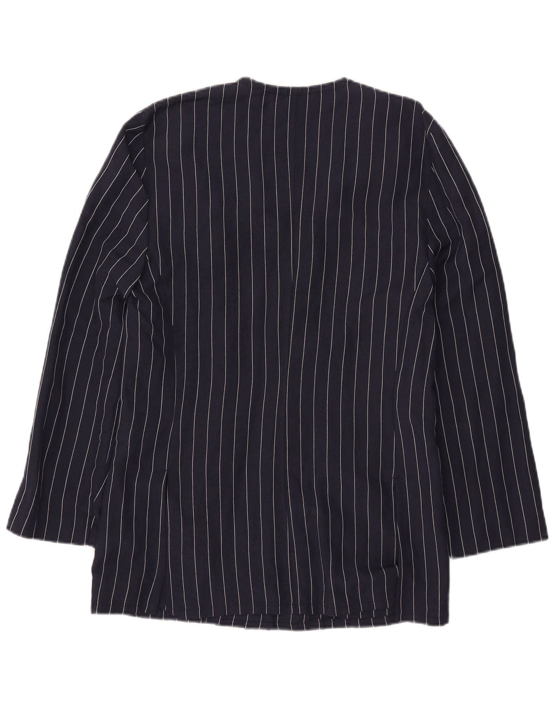 Giacca blazer vintage da donna a 4 bottoni IT 44 medio blu navy a righe