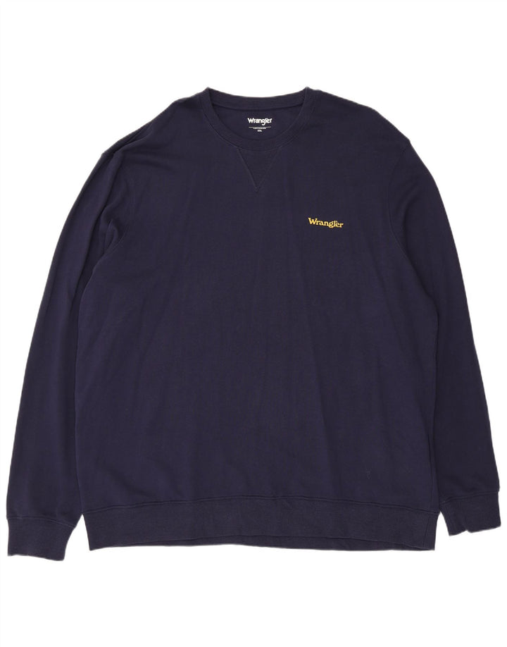 Felpa da uomo Wrangler maglione 2XL cotone blu navy