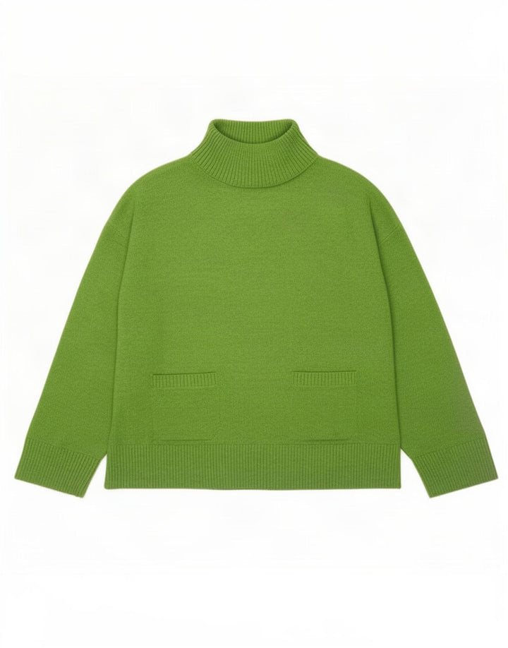 Maglione maglione a collo alto da donna Marks & Spencer UK 14 Verde medio