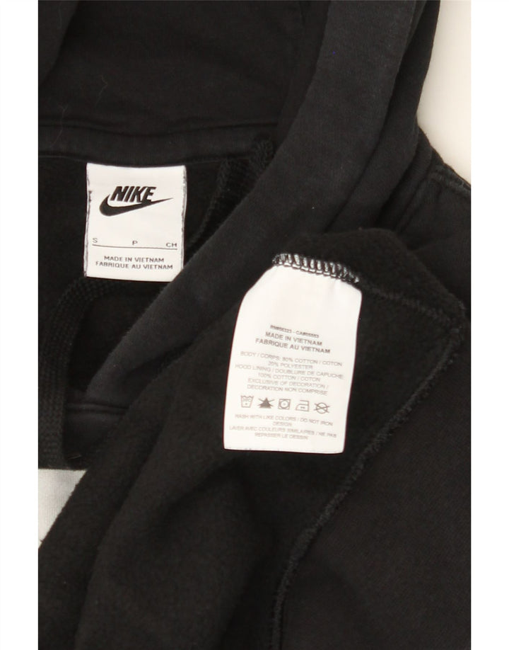 NIKE Mens Graphic Hoodie Jumper Small Black Cotton Vintage Nike and Second-Hand Nike from Messina Hembry 