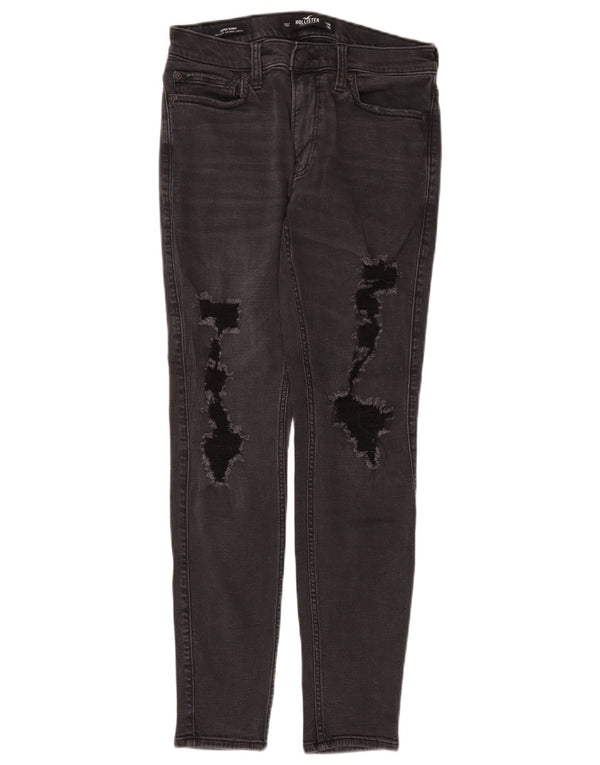 Jeans Hollister Slim Distressed Uomo W30 L30 Cotone Grigio