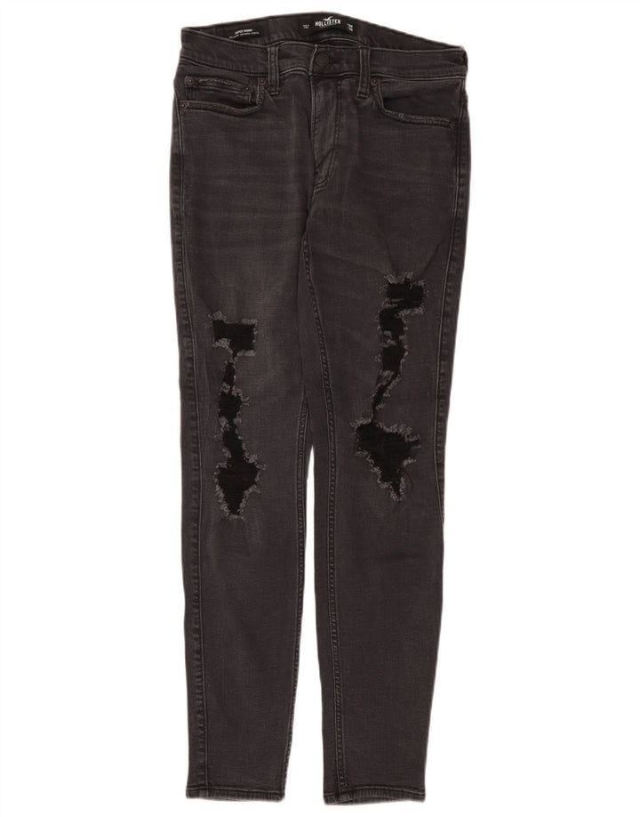 Jeans Hollister Slim Distressed Uomo W30 L30 Cotone Grigio