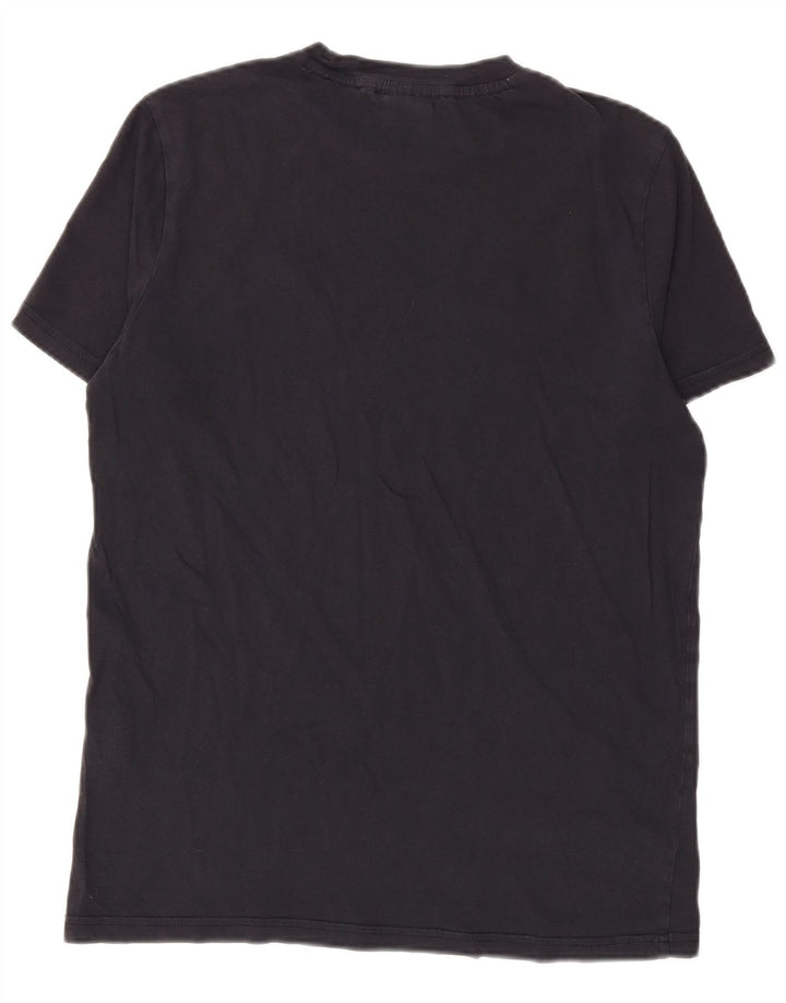 T-shirt grafica da uomo CHAMPION Top piccola in cotone blu navy