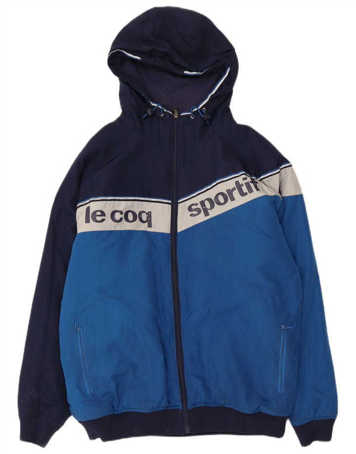 Giubbotto bomber grafico da uomo Le Coq Sportif UK 38 Blocco colore blu medio