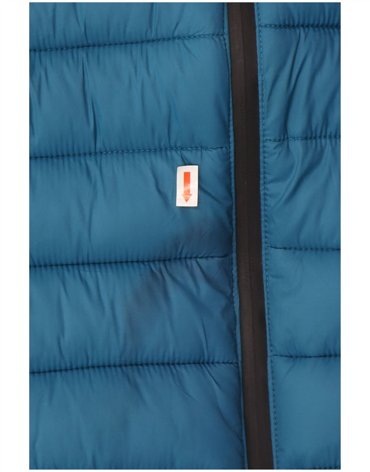 Giacca imbottita con cappuccio da uomo Lotto UK 40 grande poliestere blu