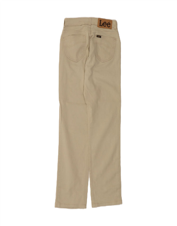 LEE Womens Straight Casual Trousers W26 L30 Beige Vintage Lee and Second-Hand Lee from Messina Hembry 