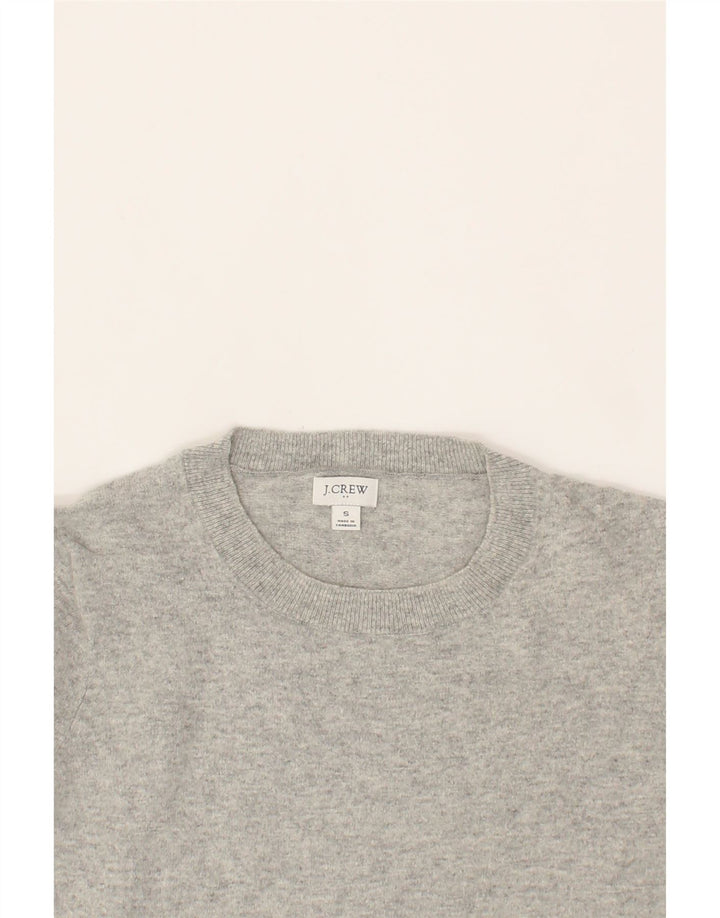 J. CREW Womens Crew Neck Jumper Sweater UK 10 Small Grey Cotton Vintage J. Crew and Second-Hand J. Crew from Messina Hembry 