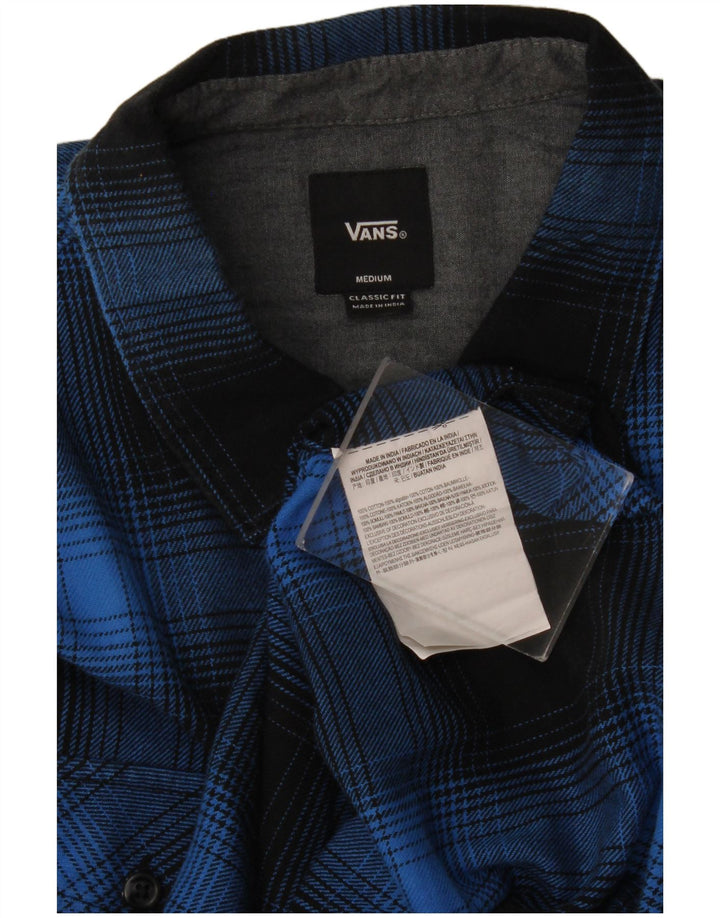 Camicia Vans da uomo in flanella dal taglio classico, in cotone a quadri blu medio
