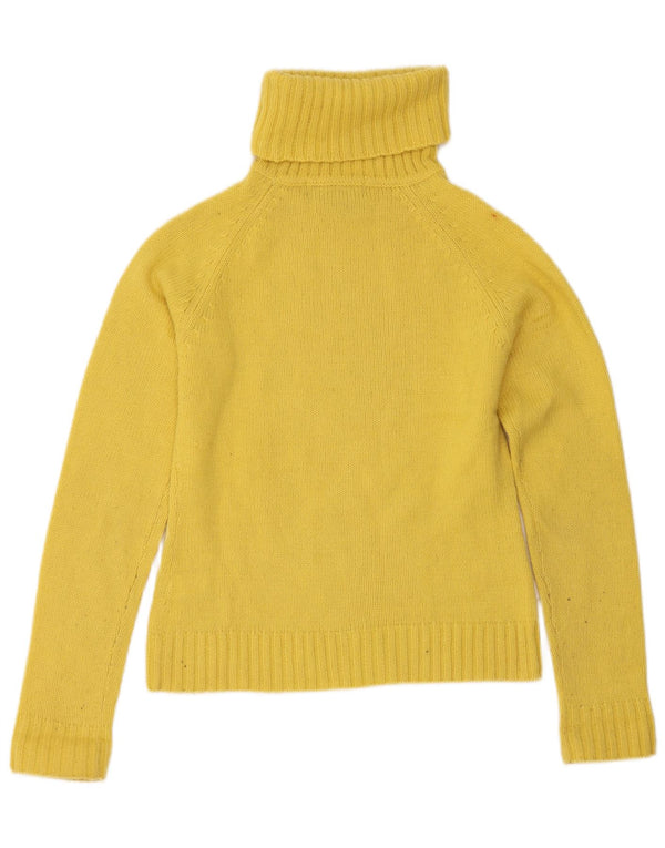 Maglione corto da donna Zara con collo alto UK 10 piccolo acrilico giallo