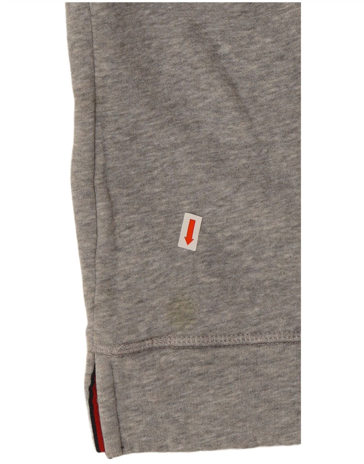 TOMMY HILFIGER Maglione con cappuccio grafico oversize da donna UK 14 Grigio medio