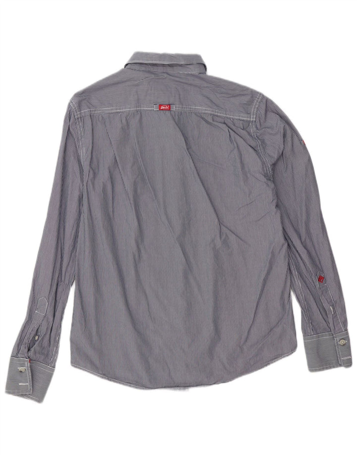 Camicia Superdry per ragazzi, colletto tagliato, lavato, 15-16 anni, grande, blu navy