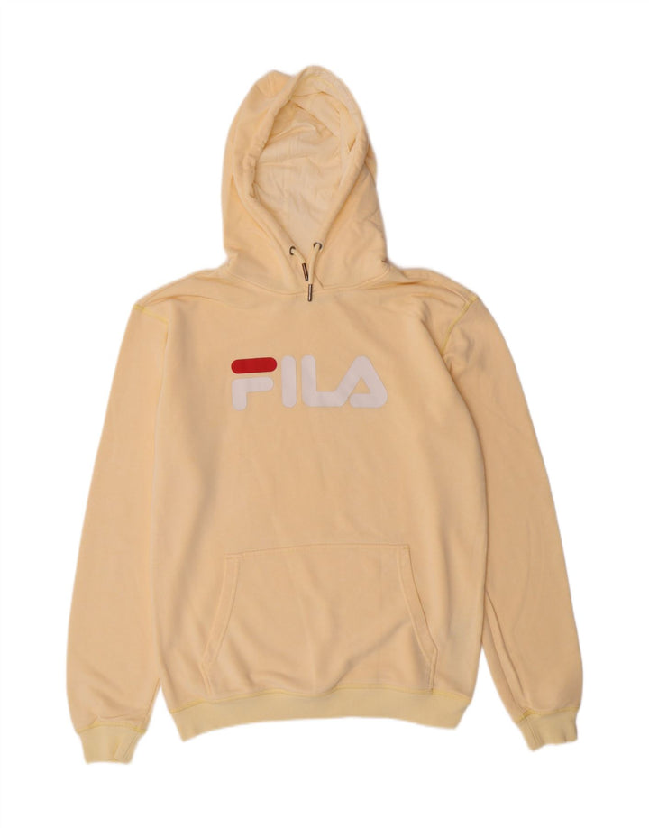 Maglione con cappuccio grafico da uomo FILA piccolo in cotone giallo
