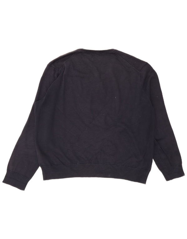 Polo Ralph Lauren Maglione da uomo con scollo a V, grande cotone blu navy