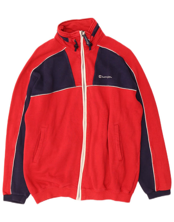Giacca da tuta da ragazzo Champion 13-14 anni in cotone color block rosso