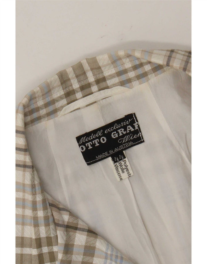 Giubbotto bomber da donna vintage IT 44 Poliestere a quadri verde medio