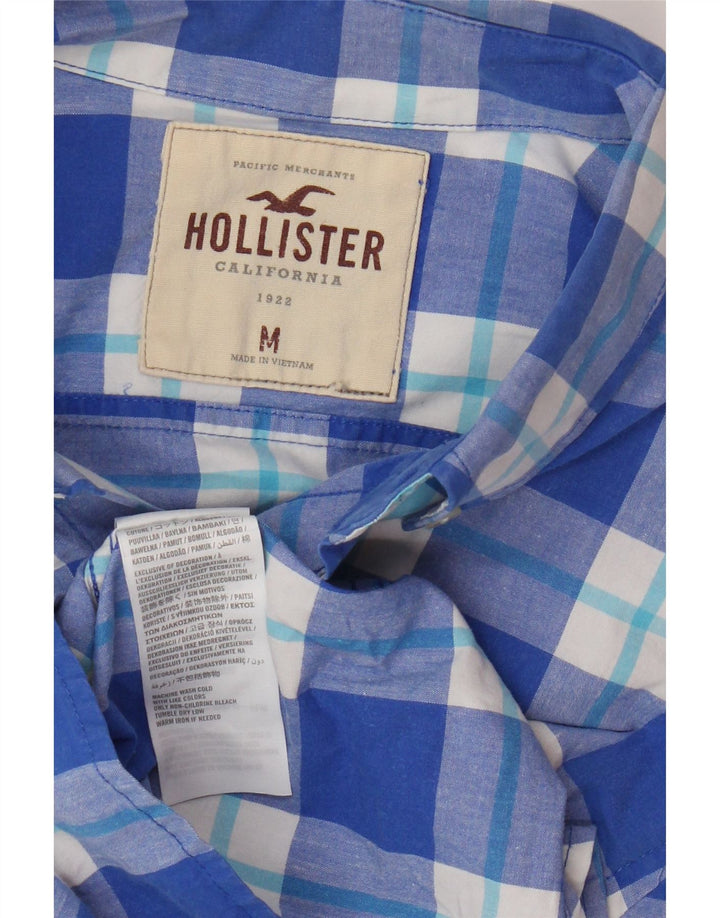 Camicia Hollister da uomo in cotone a quadri blu medio