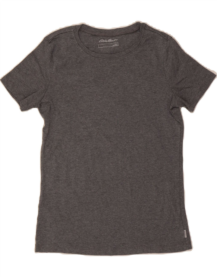 EDDIE BAUER Womens T-Shirt Top UK 14 Large Grey Cotton Vintage Eddie Bauer and Second-Hand Eddie Bauer from Messina Hembry 