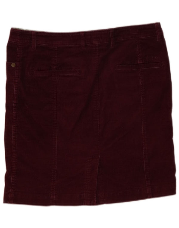 Gonna in velluto a coste da donna Fat Face UK 10 piccola W32 cotone bordeaux