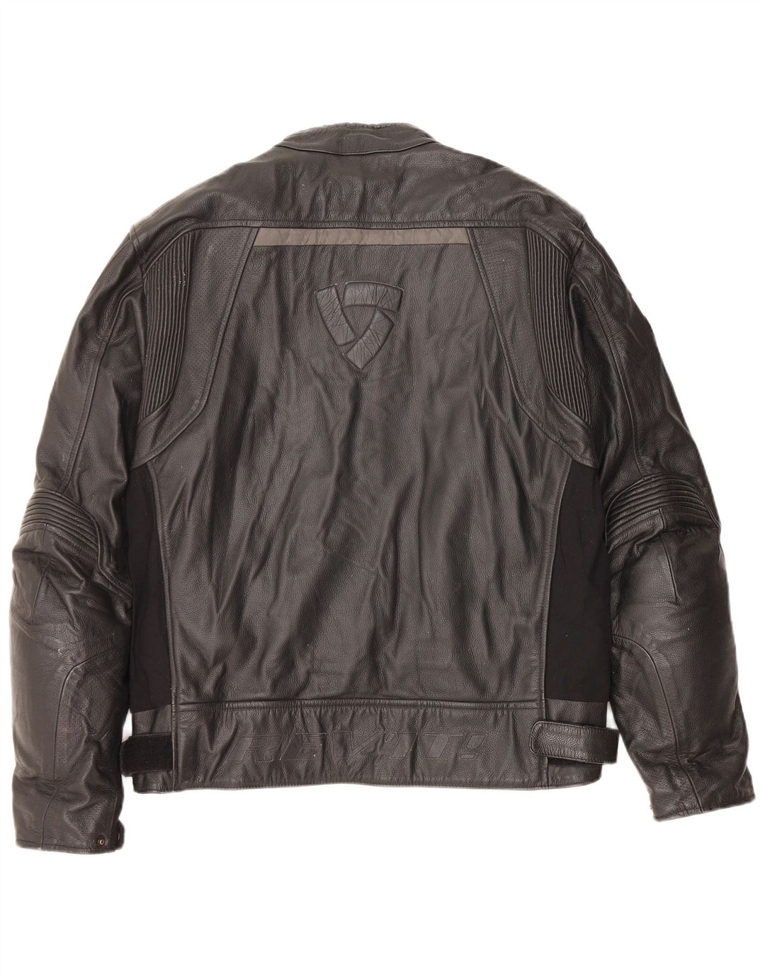 Giacca in pelle Revit Graphic Moto Racer da uomo taglia 54 grande in pelle nera