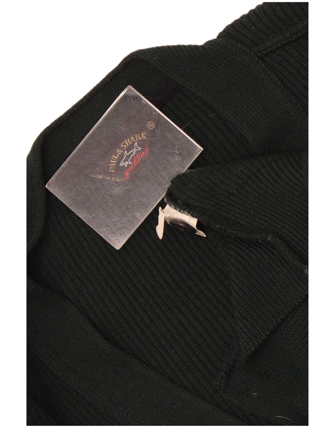 Paul & Shark Maglione cardigan yachting da uomo XL lana verde