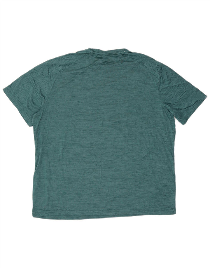 T-shirt da uomo Eddie Bauer Top XL poliestere chiazzato verde