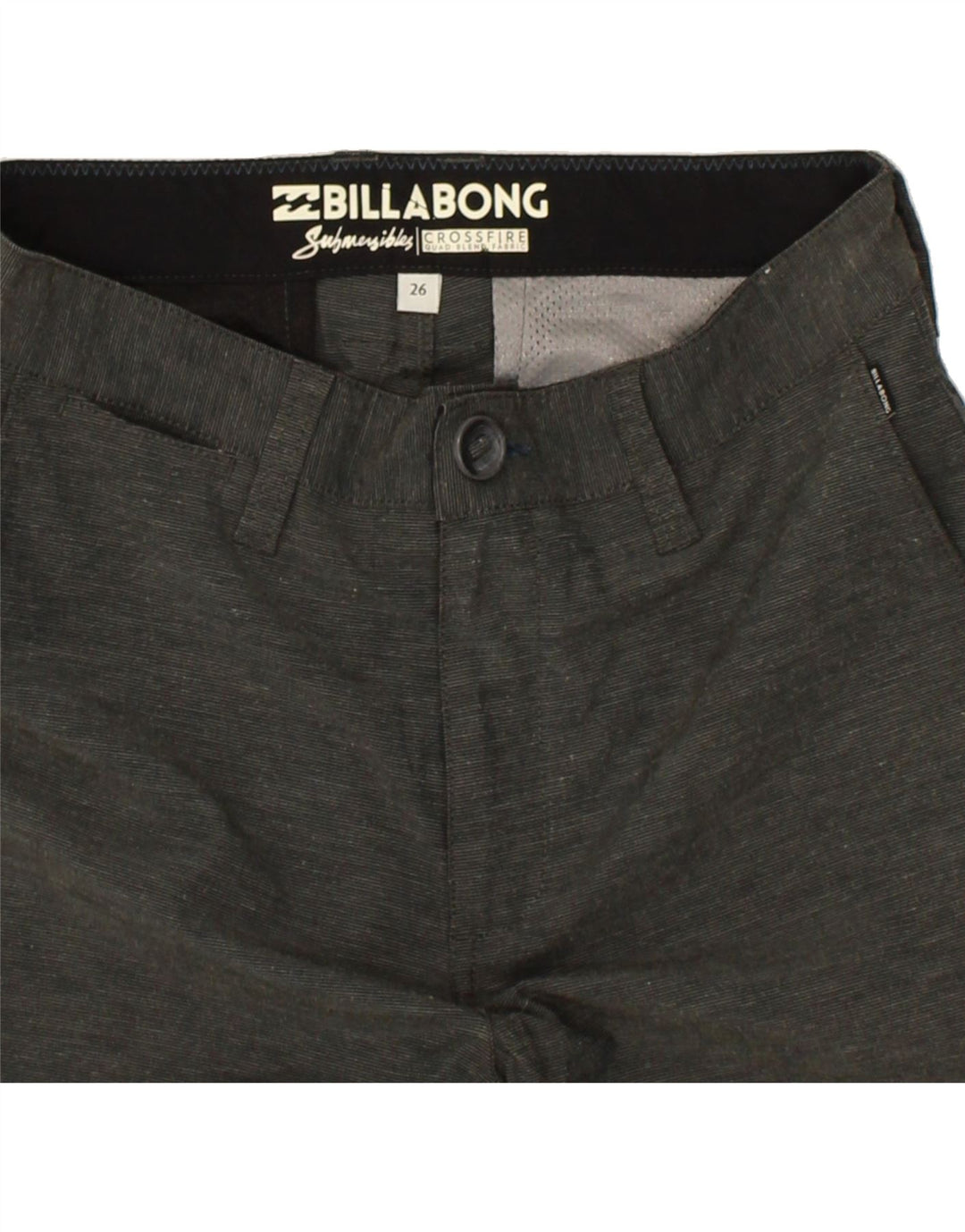 BILLABONG Womens Chino Shorts W26 Small Grey Polyester Vintage Billabong and Second-Hand Billabong from Messina Hembry 