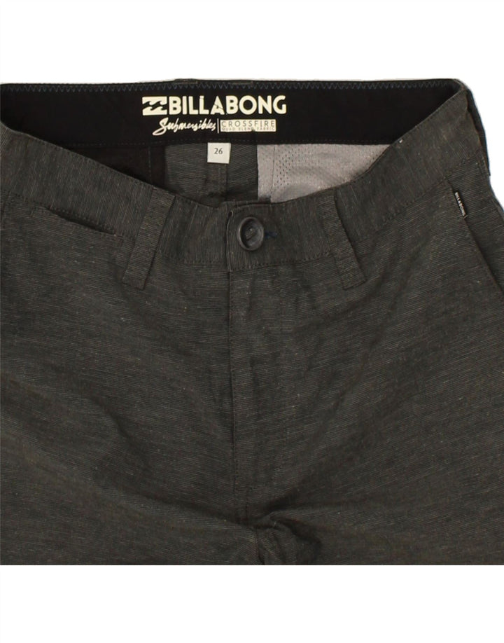 BILLABONG Womens Chino Shorts W26 Small Grey Polyester Vintage Billabong and Second-Hand Billabong from Messina Hembry 