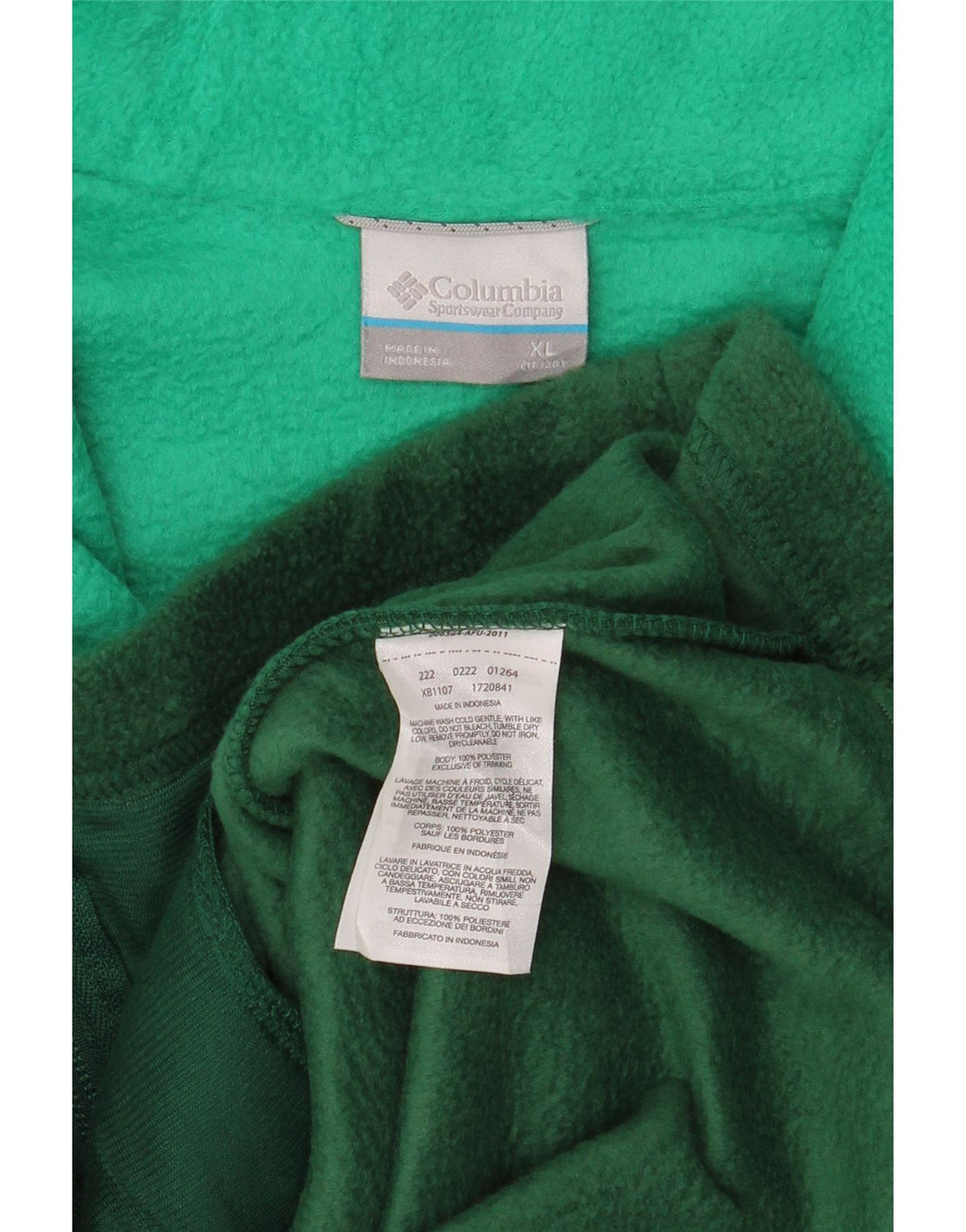 Giacca in pile Columbia da ragazzo 15-16 anni XL Poliestere color block verde