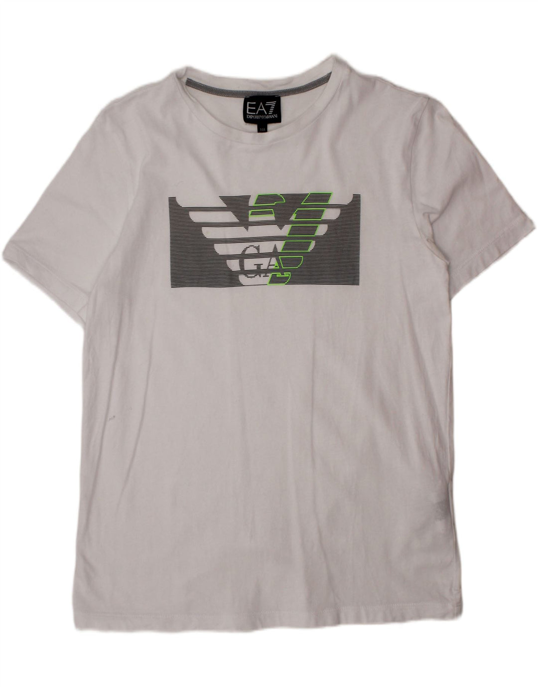 T-shirt grafica per ragazzi EMPORIO ARMANI 13-14 anni in cotone bianco