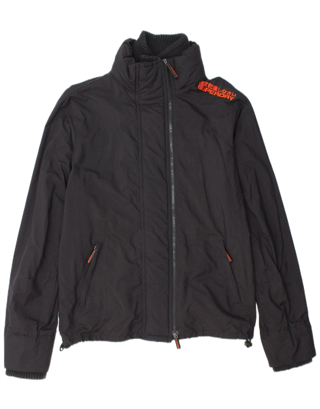 Giacca antipioggia grafica da donna SUPERDRY UK 18 XL nylon nero