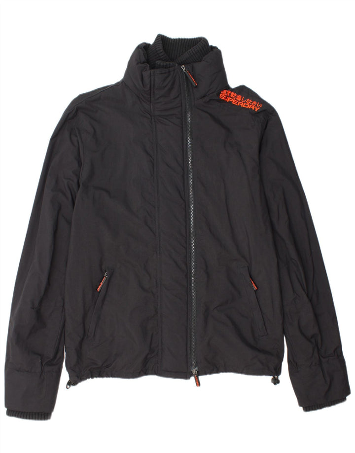 Giacca antipioggia grafica da donna SUPERDRY UK 18 XL nylon nero