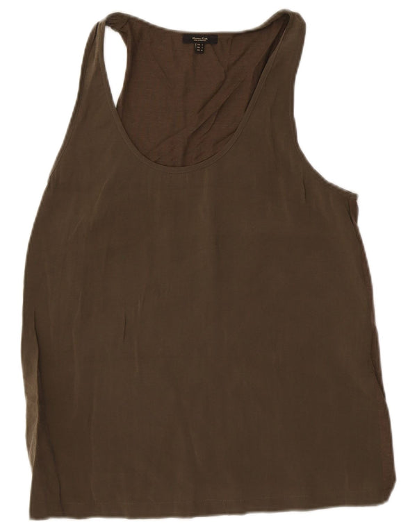 Canotta da donna Massimo Dutti UK 10 piccola in cotone kaki