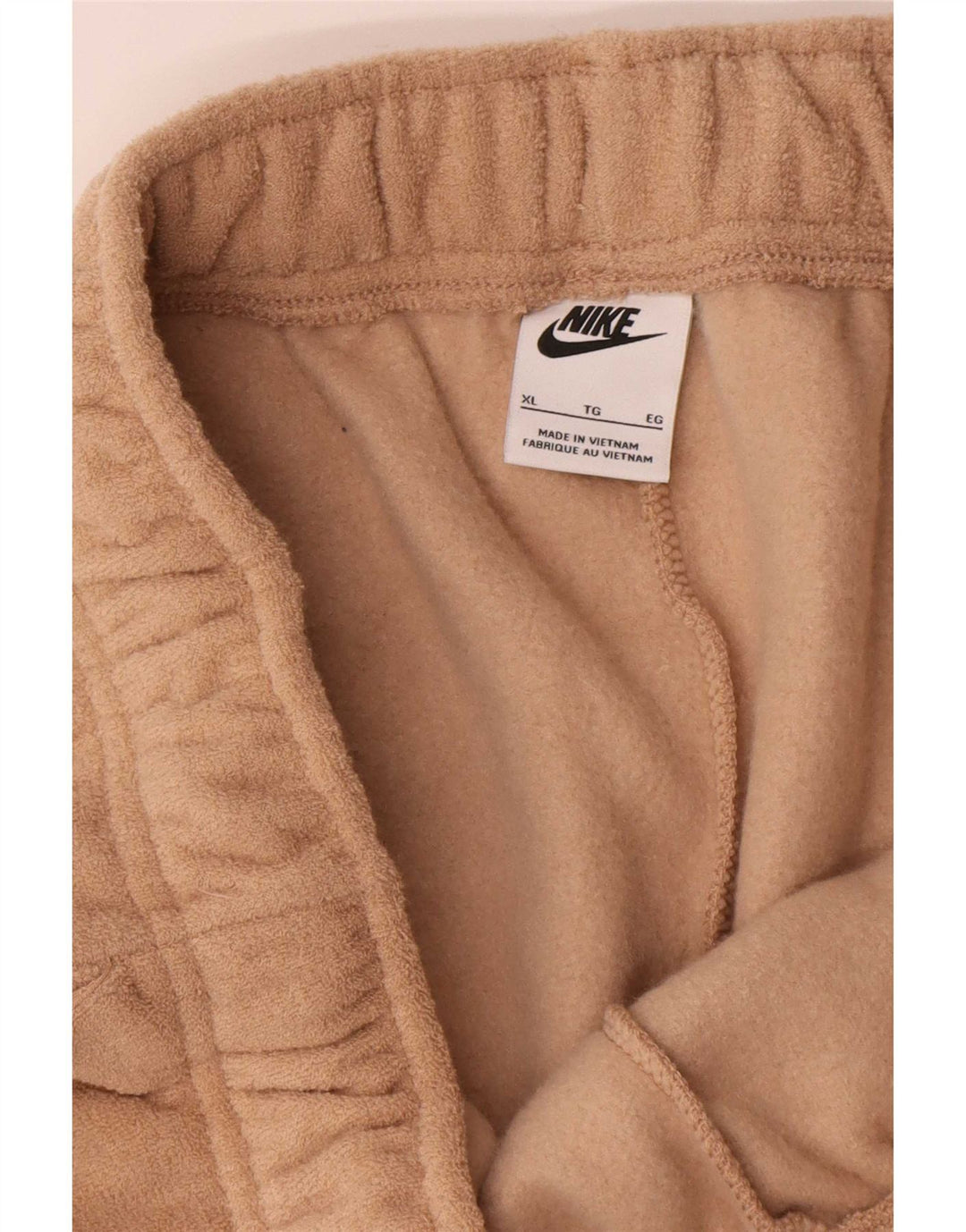 Pantaloni da jogging da uomo in velluto Nike XL Poliestere beige