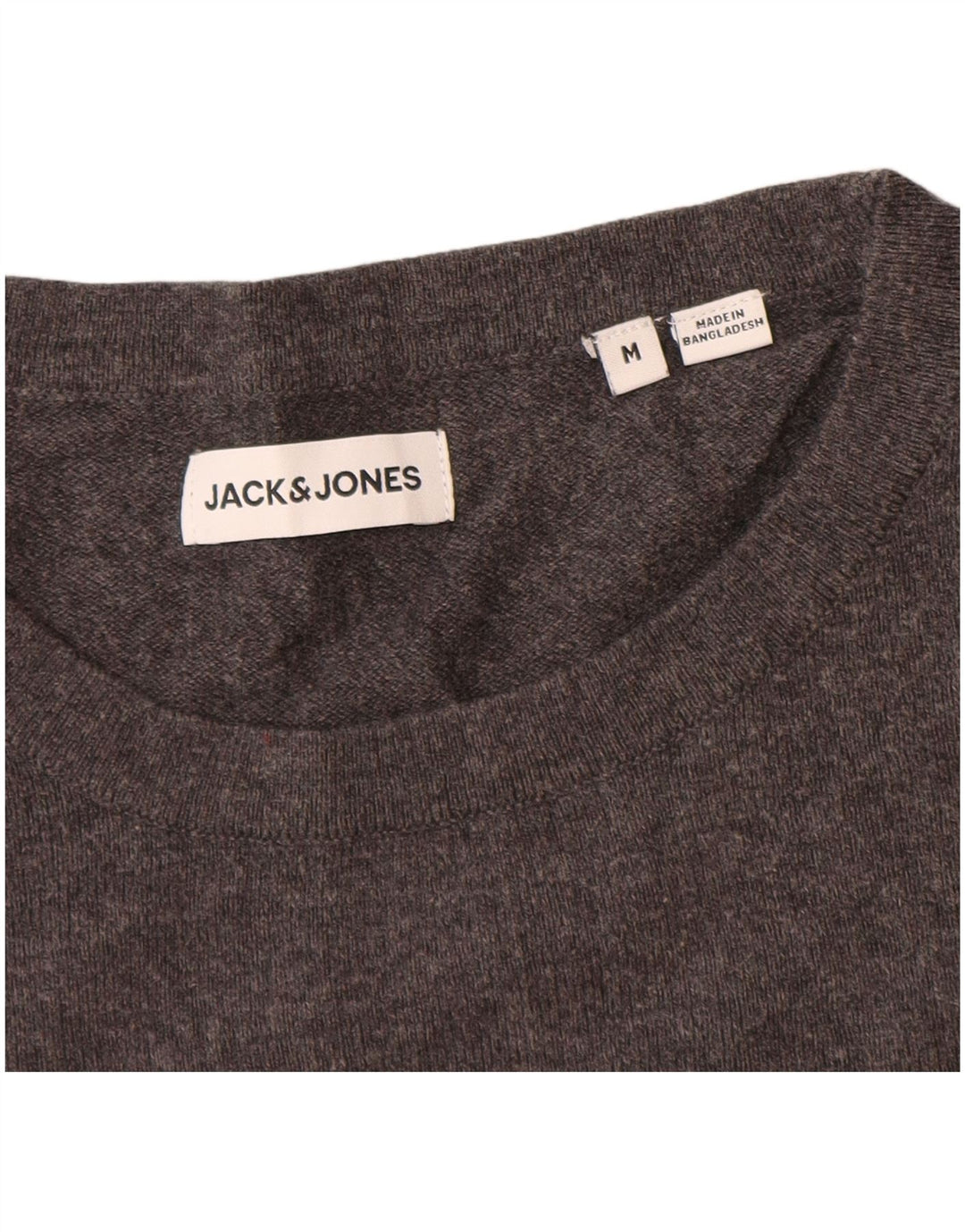 Maglione maglione girocollo da uomo Jack & Jones in cotone grigio medio