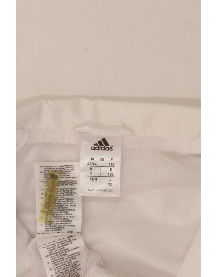 Giacca da tuta da uomo Adidas UK 42/44 Large Poliestere color block bianco