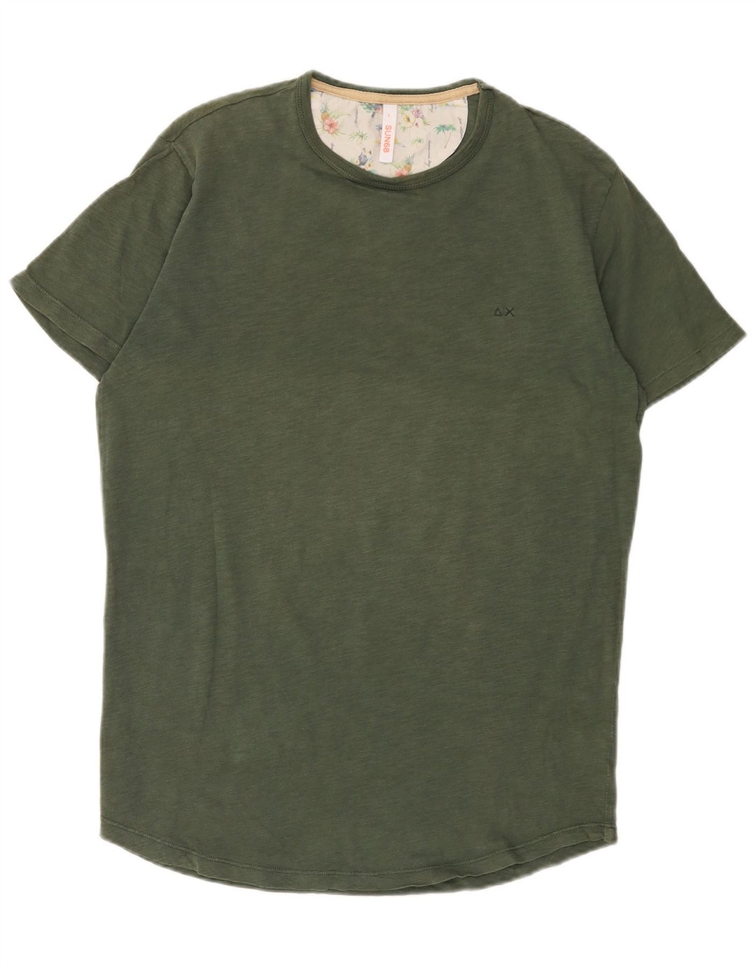 T-shirt da uomo Sun68 Top grande in cotone kaki