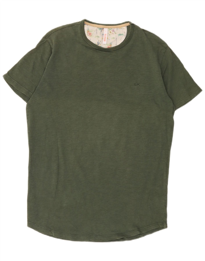 T-shirt da uomo Sun68 Top grande in cotone kaki