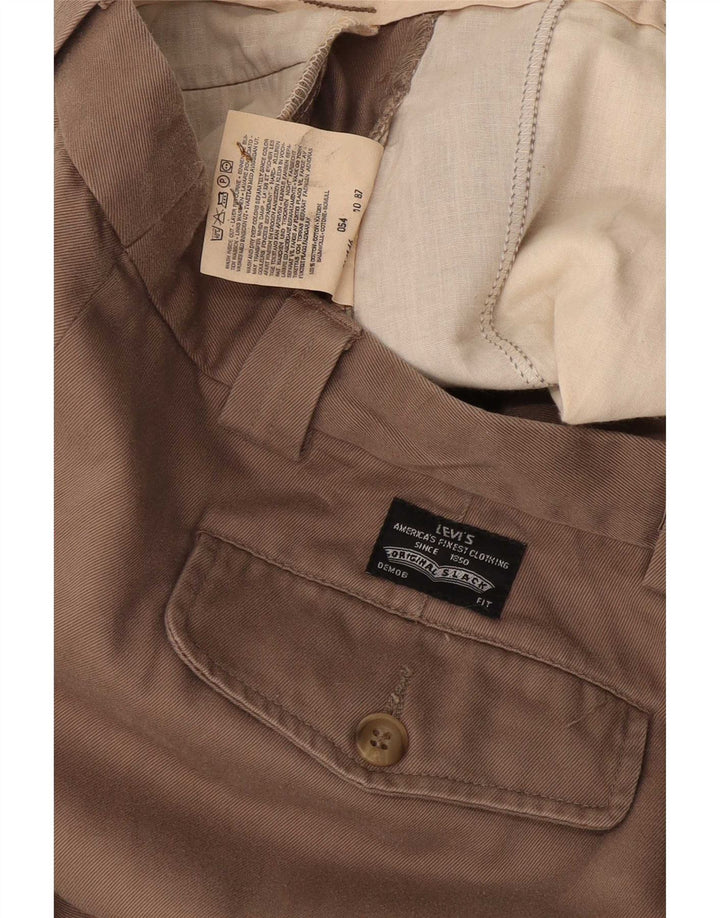 Pantaloni chino con pegged da donna Levi's W34 L30 in cotone beige