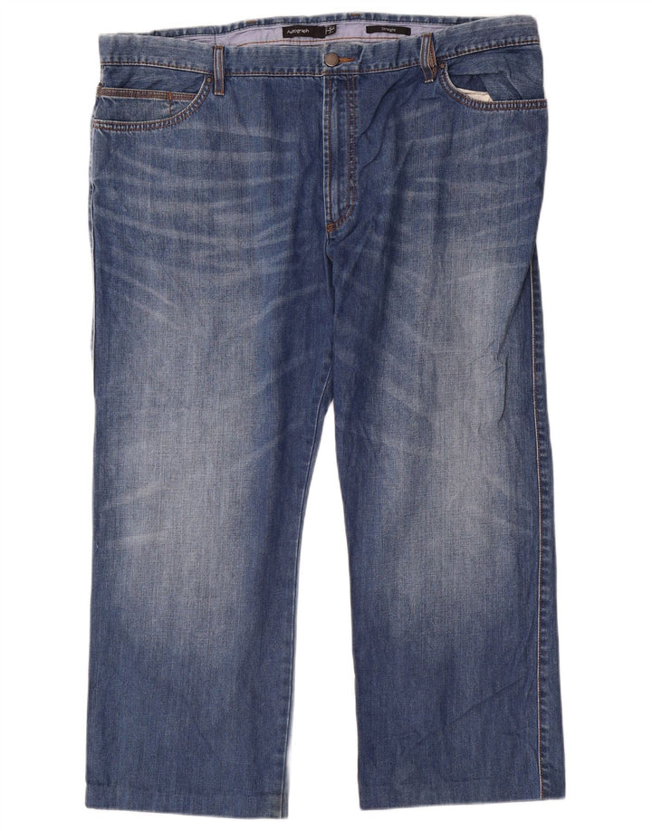 Jeans dritti autografi da uomo Marks & Spencer W42 L27 cotone blu