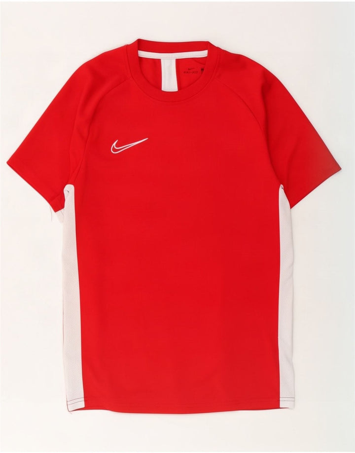 T-shirt Nike Dri Fit da uomo, piccola, in poliestere color block rosso