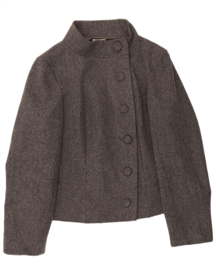 Giacca blazer a 6 bottoni da donna Sasha UK 14 Lana grigio medio