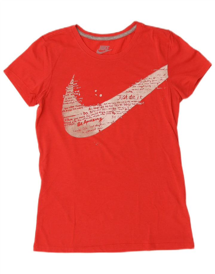 T-shirt grafica NIKE da donna slim fit UK 12 media rossa