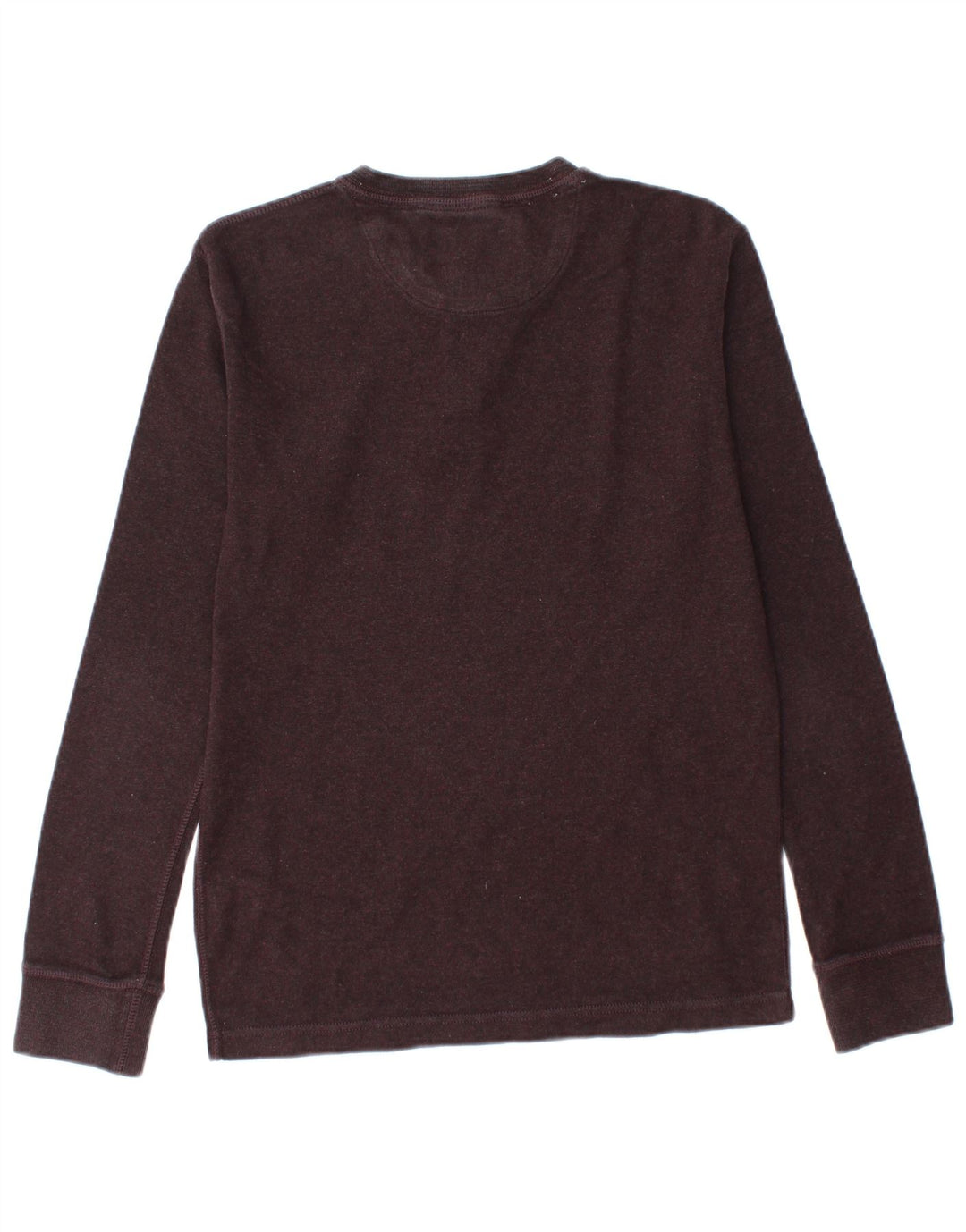 Top da uomo SUPERDRY a maniche lunghe in cotone bordeaux medio