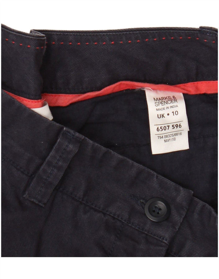 Pantaloni Capri da donna Marks & Spencer UK 10 Small W30 L21 Blu Navy