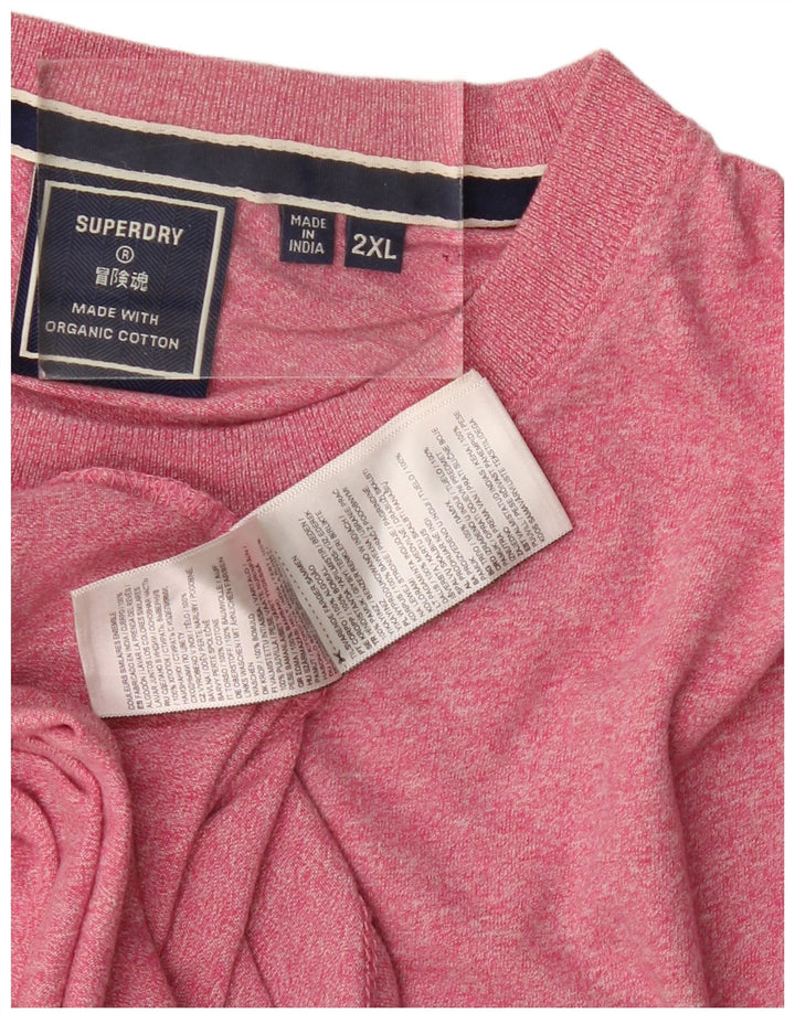 T-shirt da uomo Superdry Top 2XL in cotone rosa