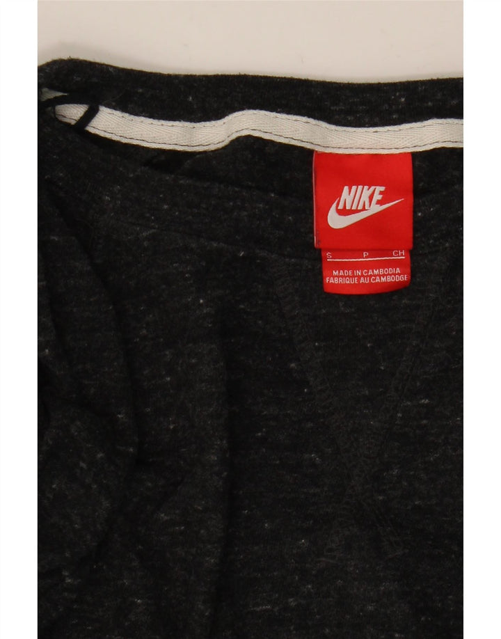 NIKE Felpa con grafica da donna Maglione UK 10 Small Black Flecked