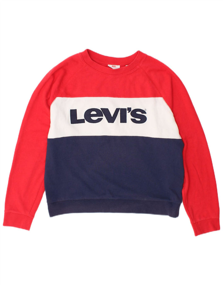 Levi's - Felpa da donna, maglione, UK 16, grande, multicolore, color block