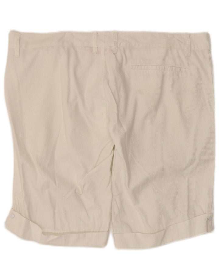 Pantaloncini casual da donna Puma UK 14 Large W36 a righe bianche